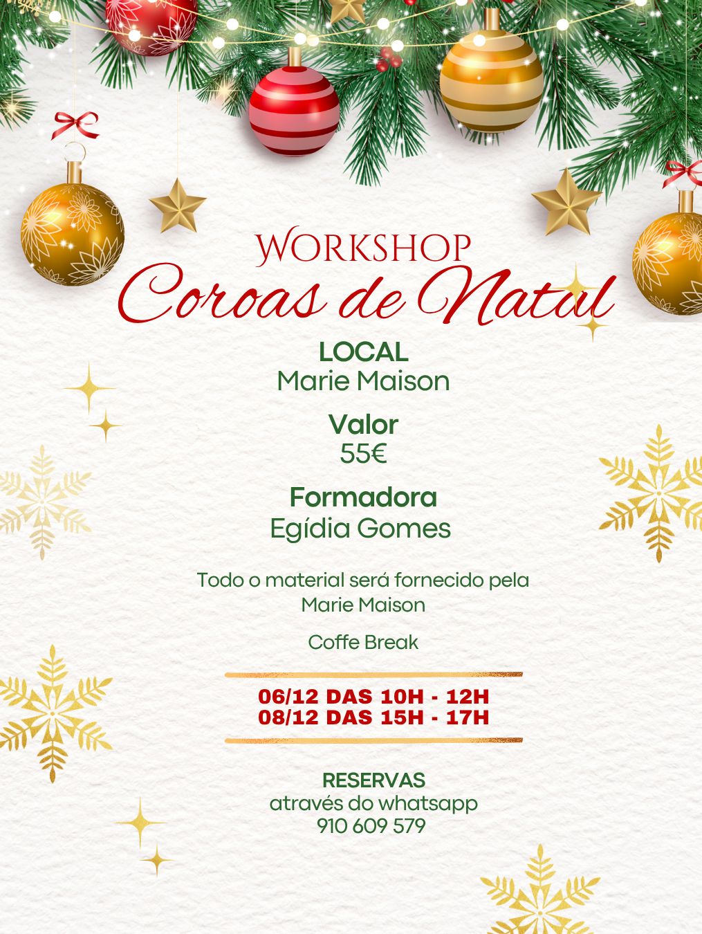 Workshop de Coroas de Natal