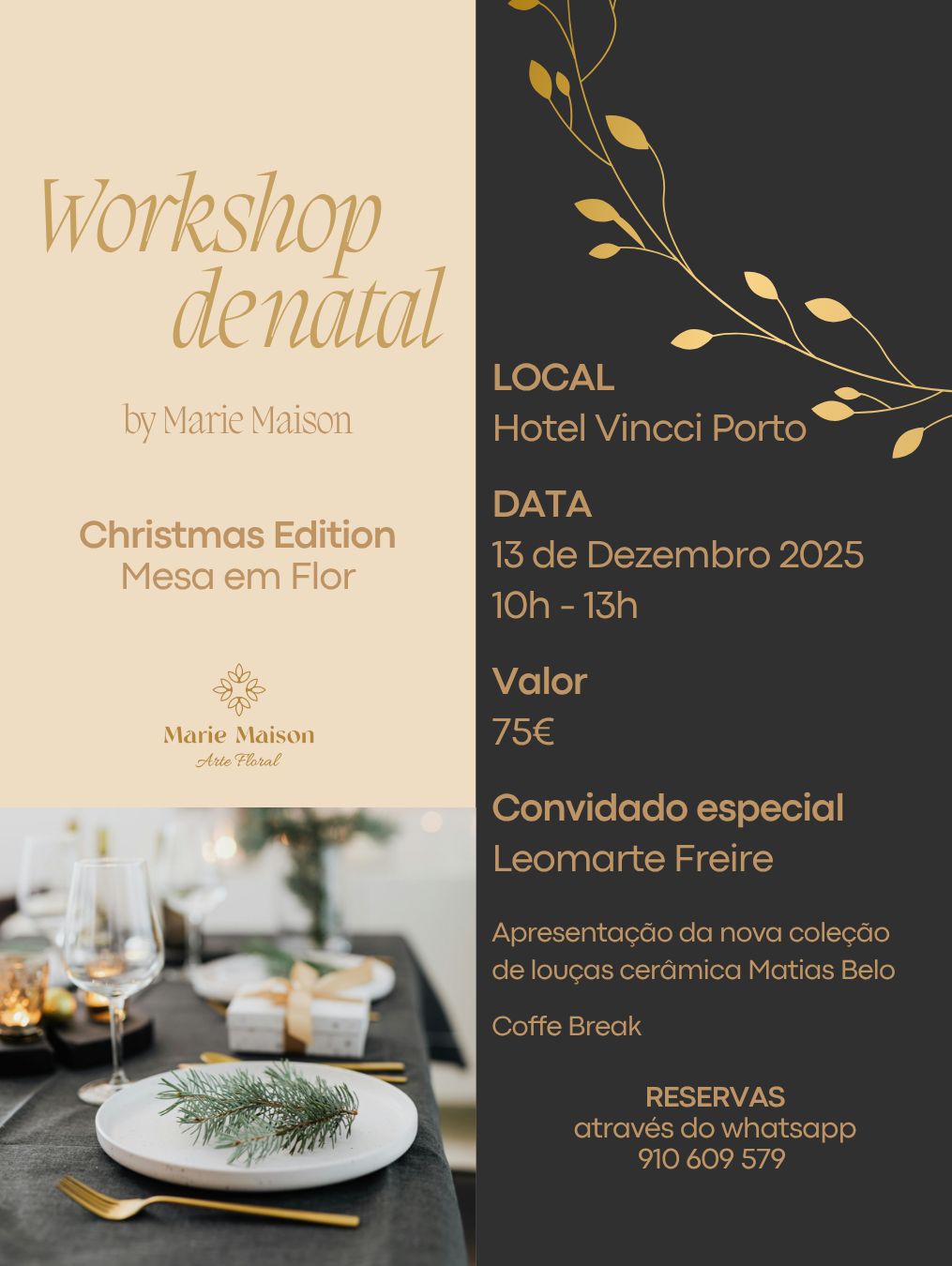 Workshop Mesa de Natal | Exclusivo Marie Maison